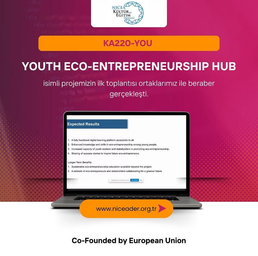 YOUTH ECO ENREPRENEURSHIP HUB isimli projemizin ilk online  toplantısı gerçekleştirildi.